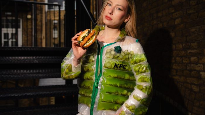 KFC Pickle Puffer jacket