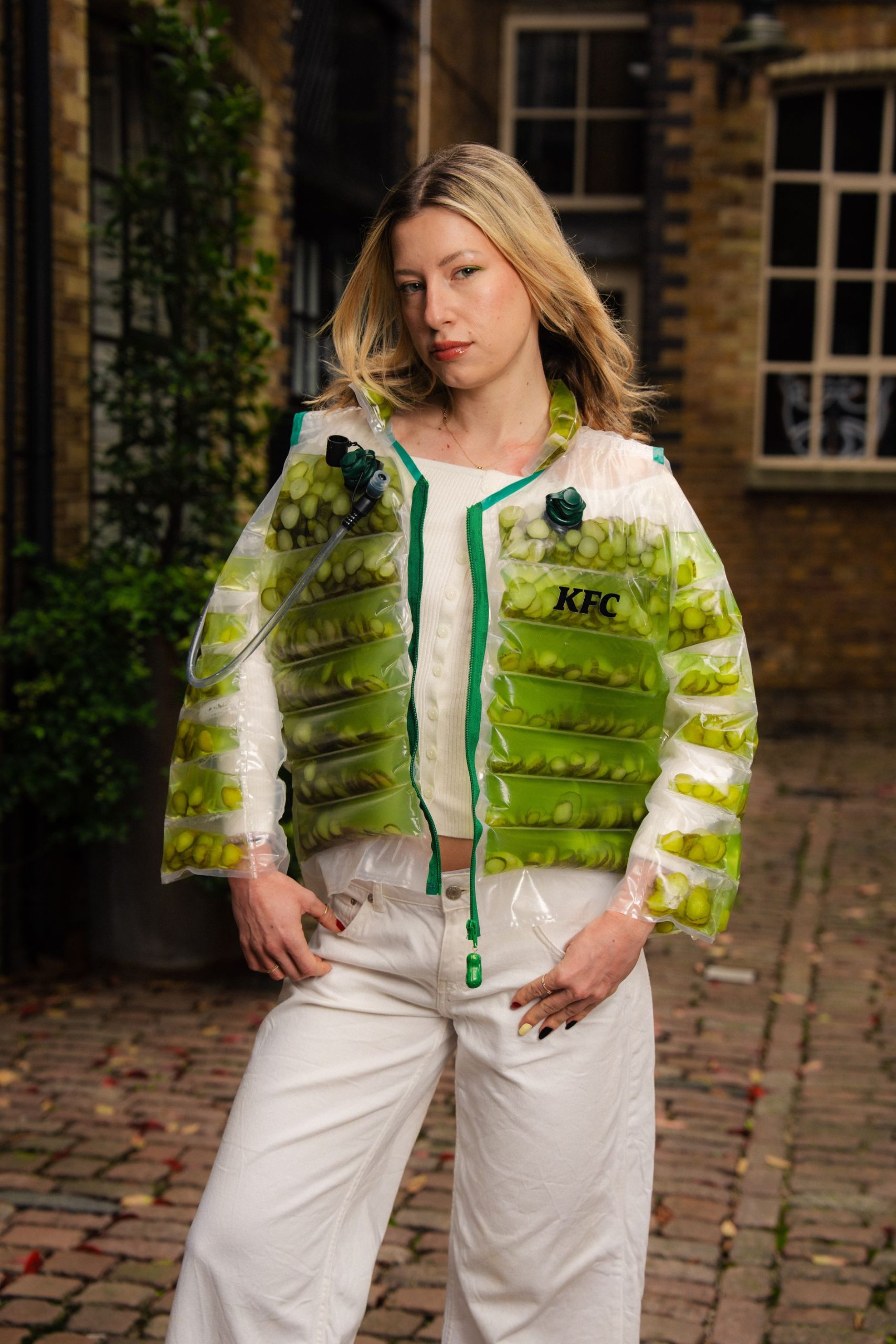 KFC Pickle Puffer jacket