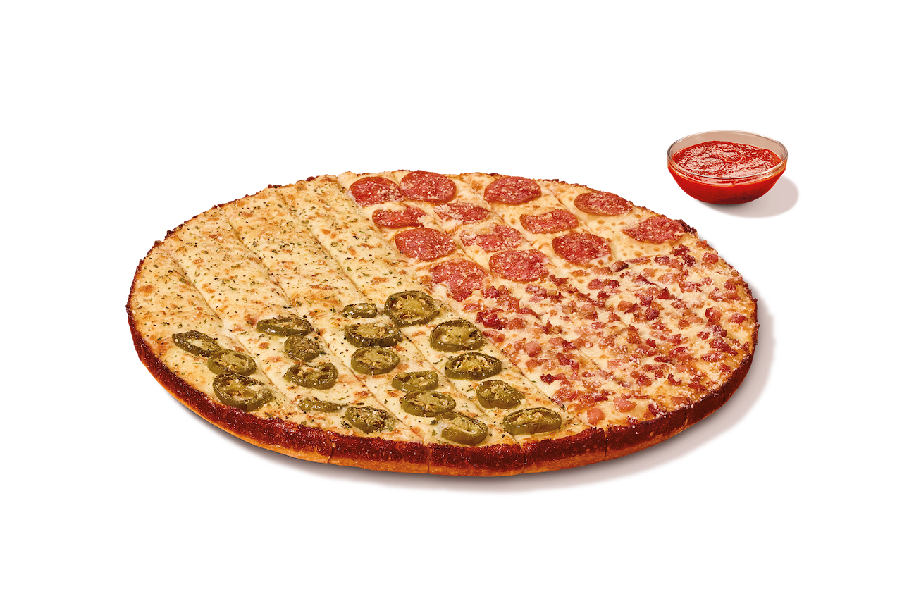 Little Caesars is putting four different flavors on one crust with its new Four-N-One Stix.