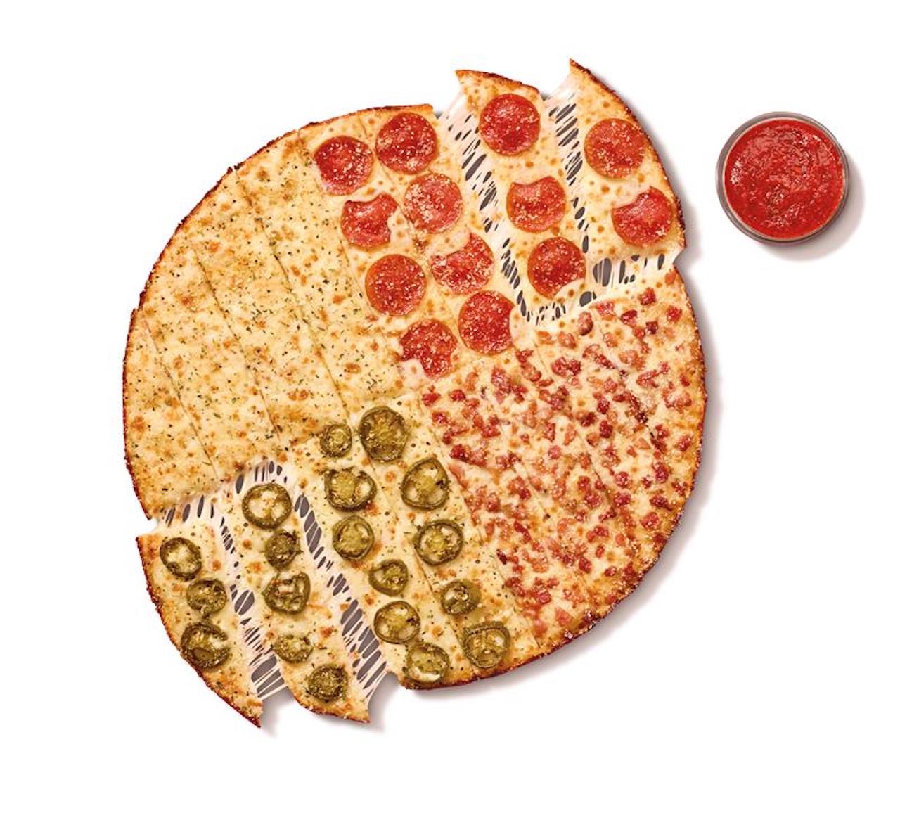 Little Caesars is putting four different flavors on one crust with its new Four-N-One Stix.