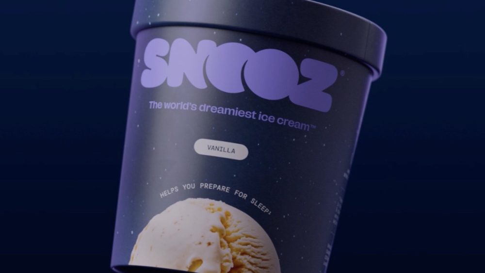 Snooz Ice Cream is designed to help you sleep.