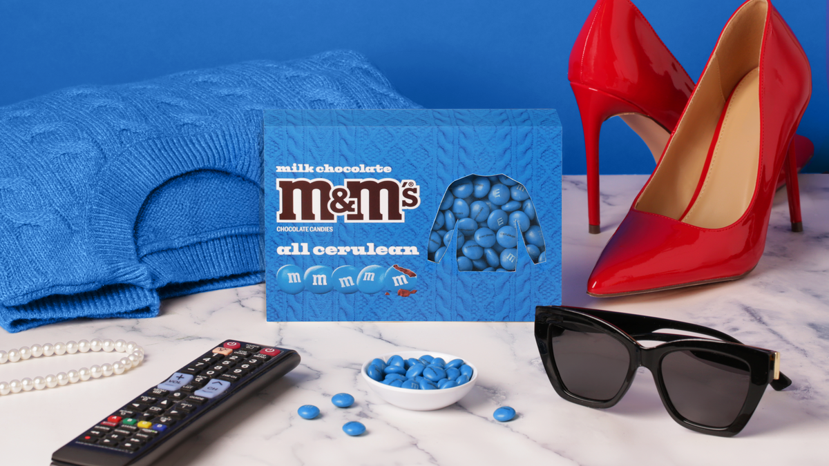 M&M’s Drops Cerulean Pack Inspired By The Devil Wears Prada