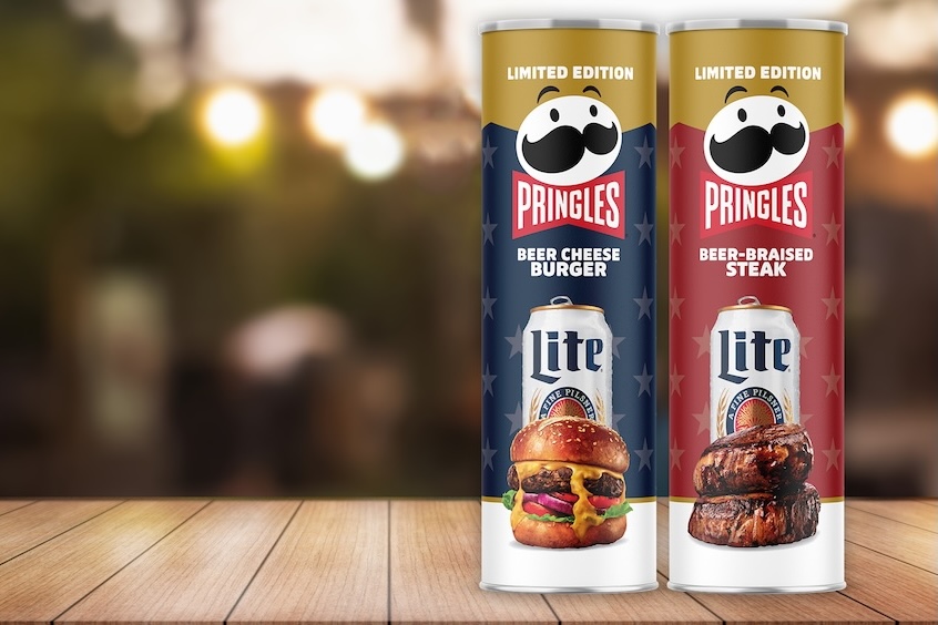 Pringles x Miller Lite Brings Back Beer Cheese Burger And Steak Crisps