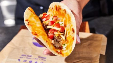 Taco Bell Is Testing A Steak Taco With One Seriously Cheesy Tortilla