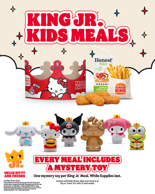 Hello Kitty Arrives At Burger King With A Golden Surprise